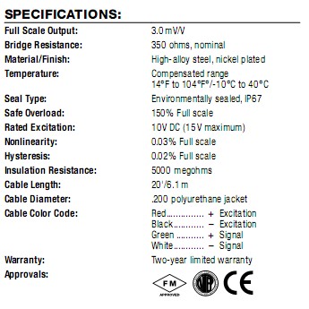 RL20000-100lb稱重傳感器 RL20000-100lb稱重傳感器